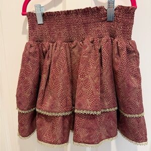 Imoga burgundy Patterned Skirt